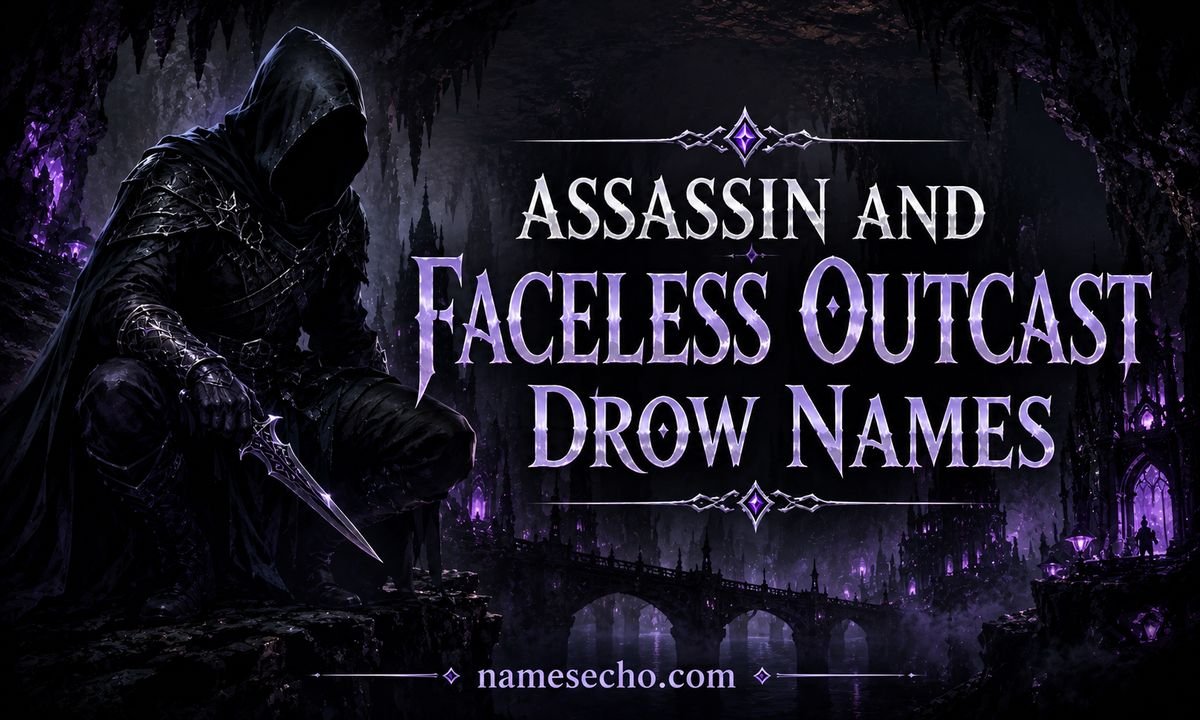 Assassin and Faceless Outcast Drow Names