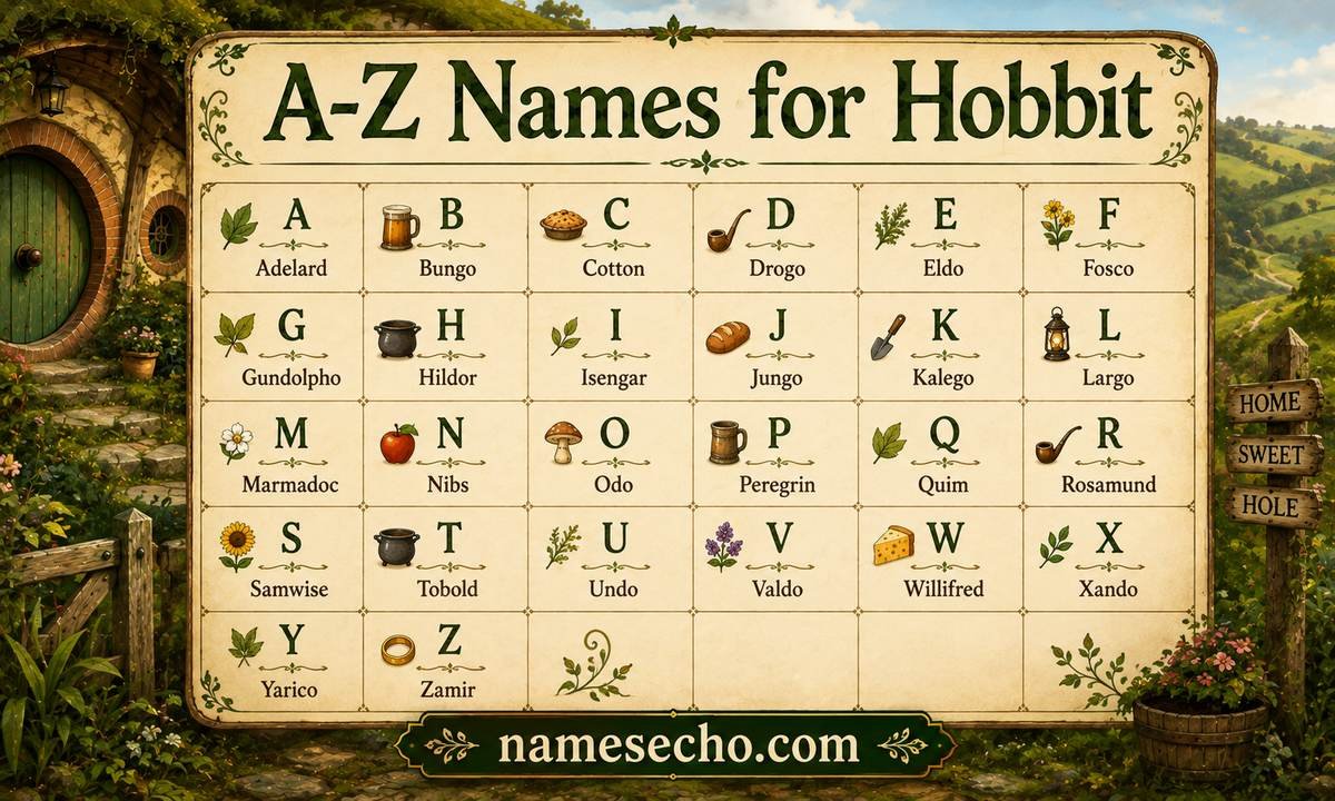 A-Z Names for Hobbit