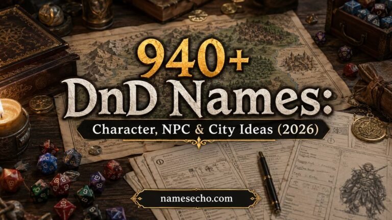 940+ DnD Names: Character, NPC & City Ideas (2026)