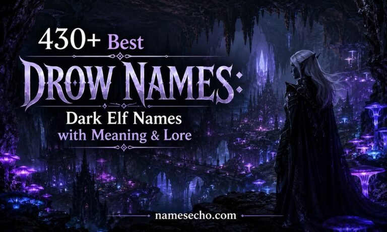 430+ Best Drow Names: Dark Elf Names with Meaning & Lore