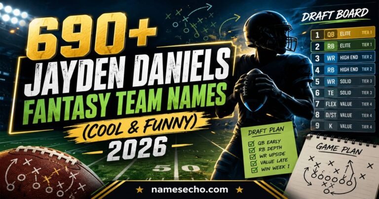 690+ Jayden Daniels Fantasy Team Names (Cool & Funny) 2026