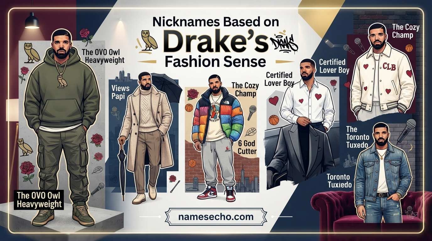 Nicknames Based on Drake's Fashion Sense