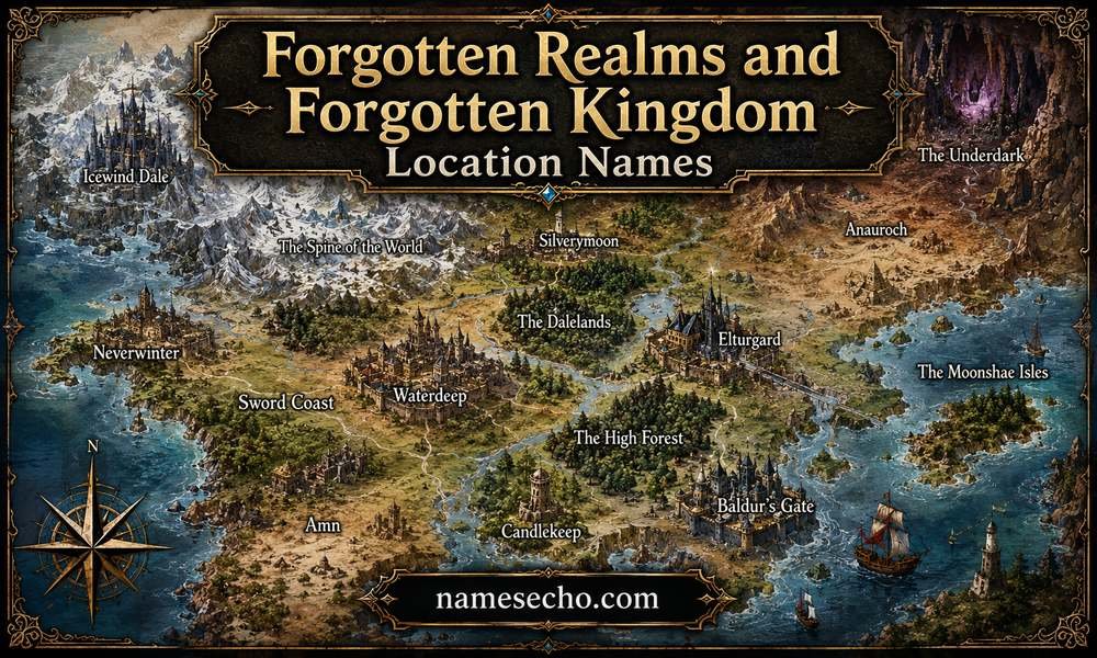 Forgotten Realms and Forgotten Kingdom Location Names