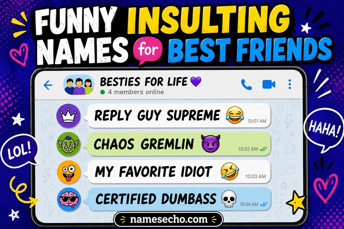 Funny Insulting Names for Best Friends