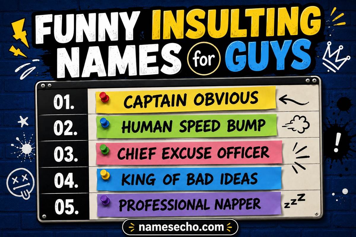 Funny Insulting Names for Guys