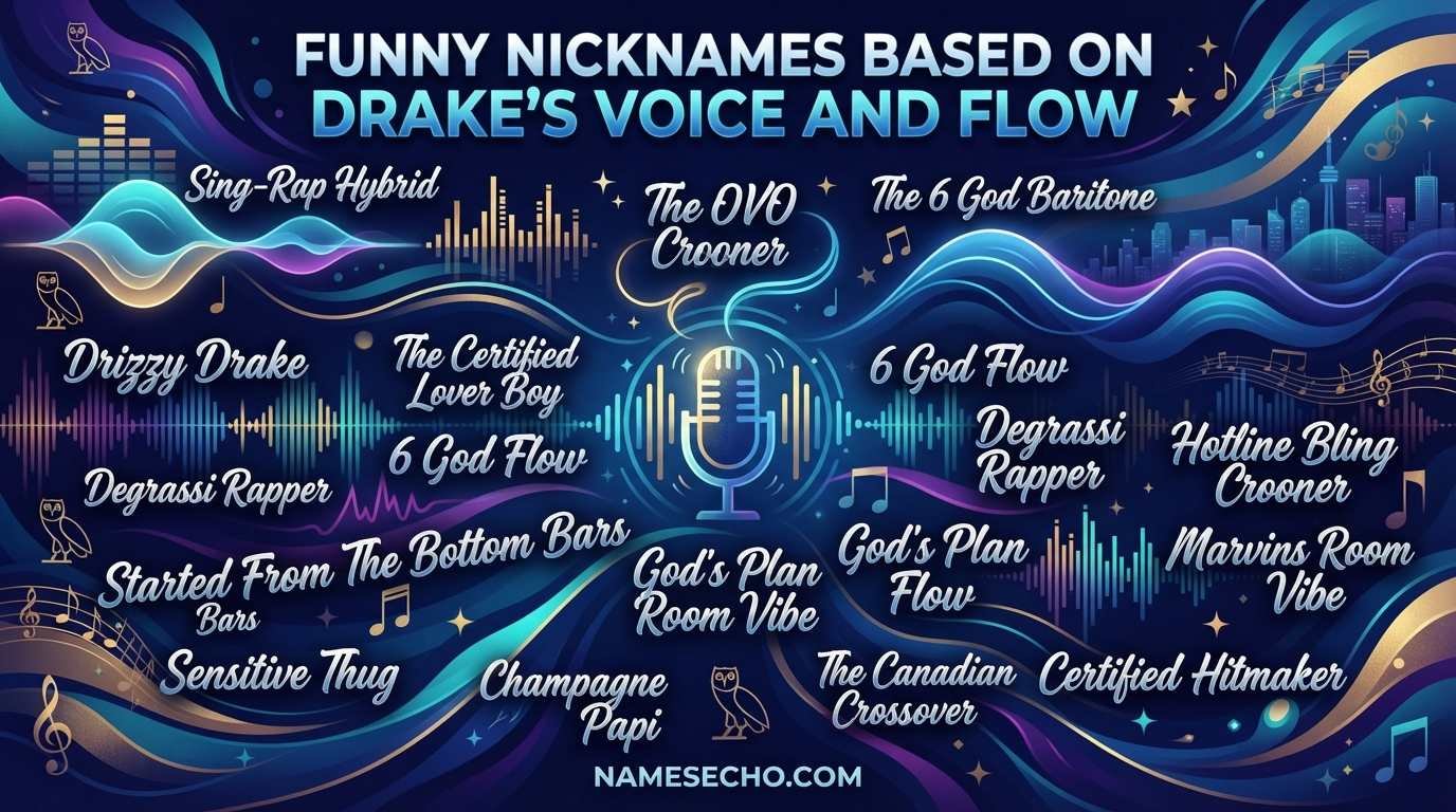 Funny Nicknames Based on Drake's Voice and Flow