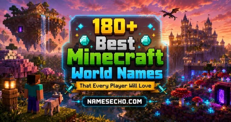 180+ Best Minecraft World Names That Every Player Will Love