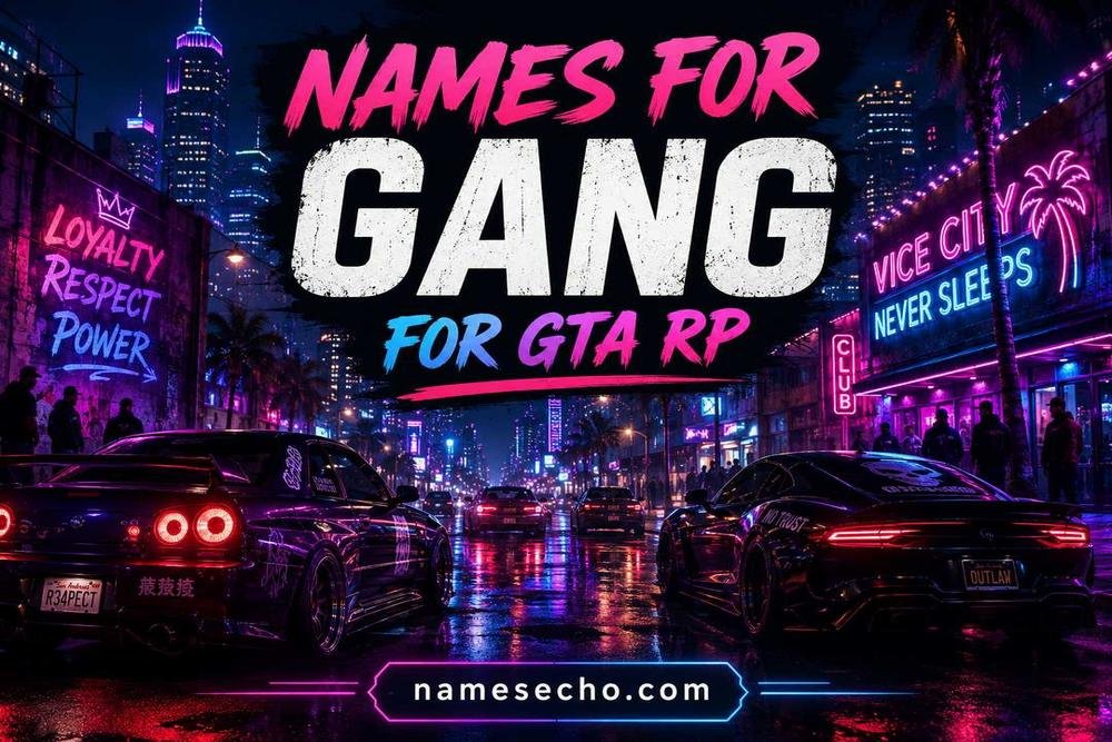 Names for Gang for GTA RP