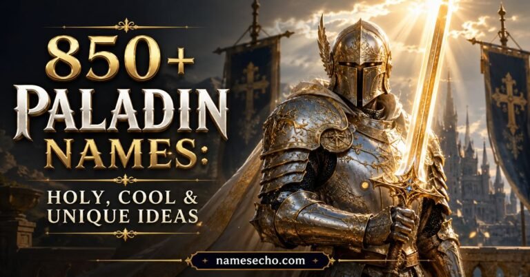 850+ Paladin Names: Holy, Cool & Unique Ideas