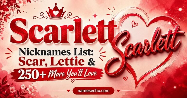 Scarlett Nicknames List: Scar,Lettie & 250+ More You'll Love