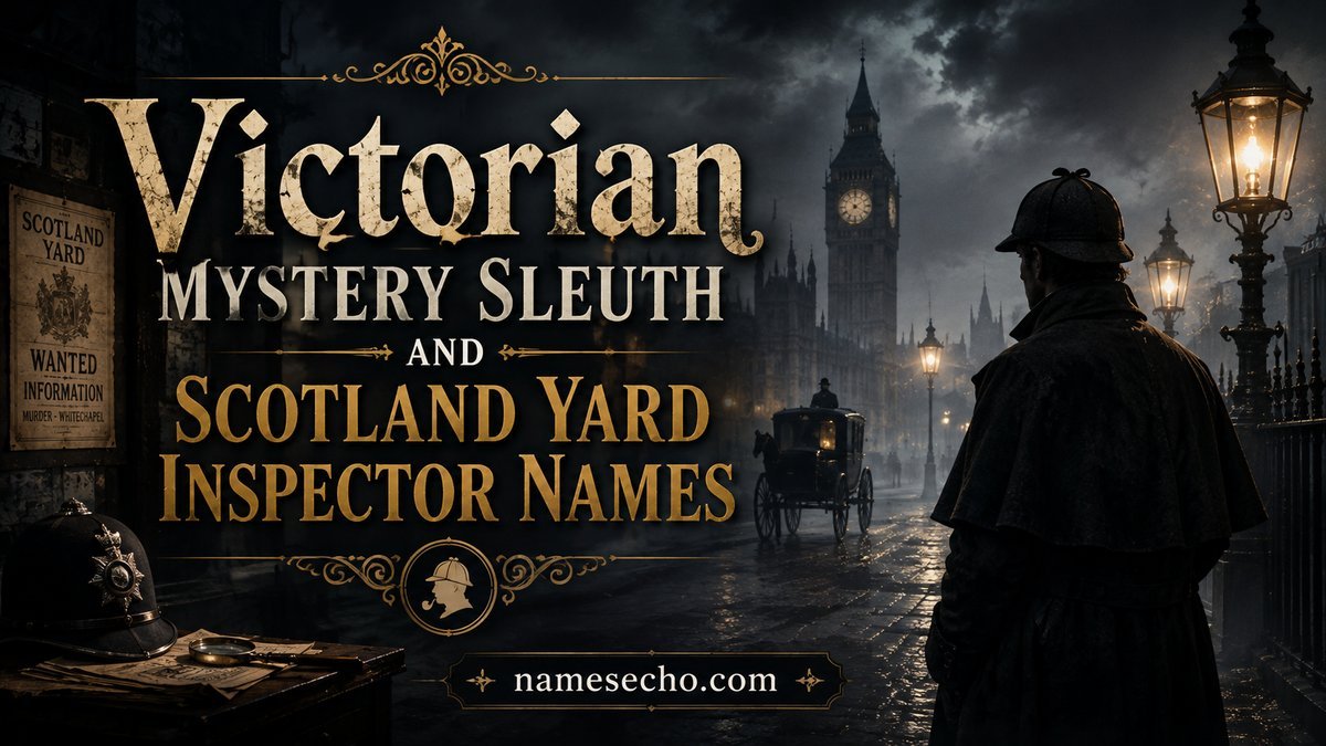 Victorian Mystery Sleuth and Scotland Yard Inspector Names