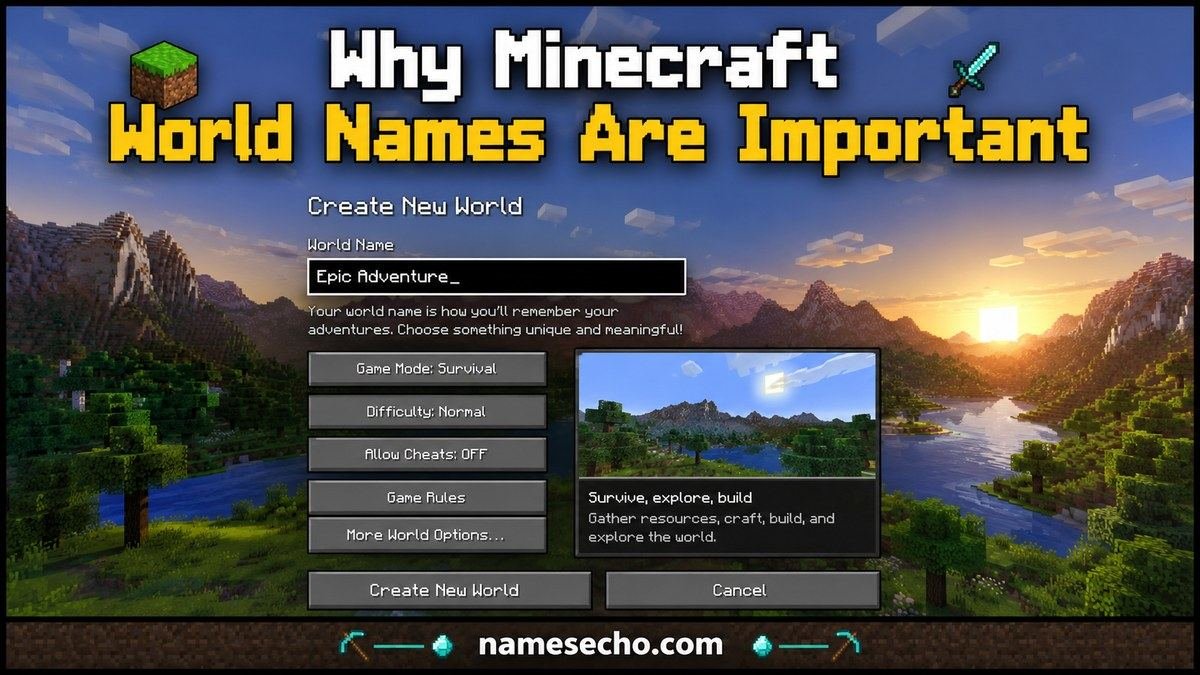 Why Minecraft World Names Are Important