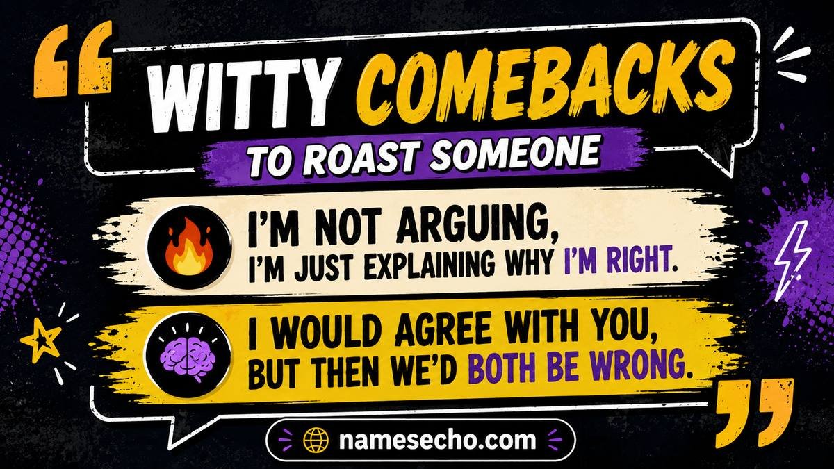 Witty Comeback Names to Roast Someone