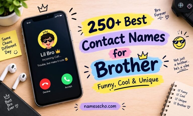 250+ Best Contact Names for Brother: Funny, Cool & Unique