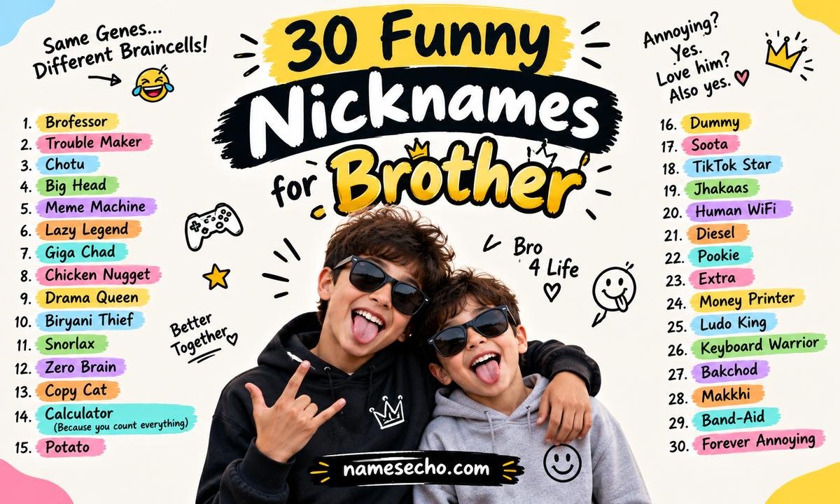30 Funny Nicknames for Brother