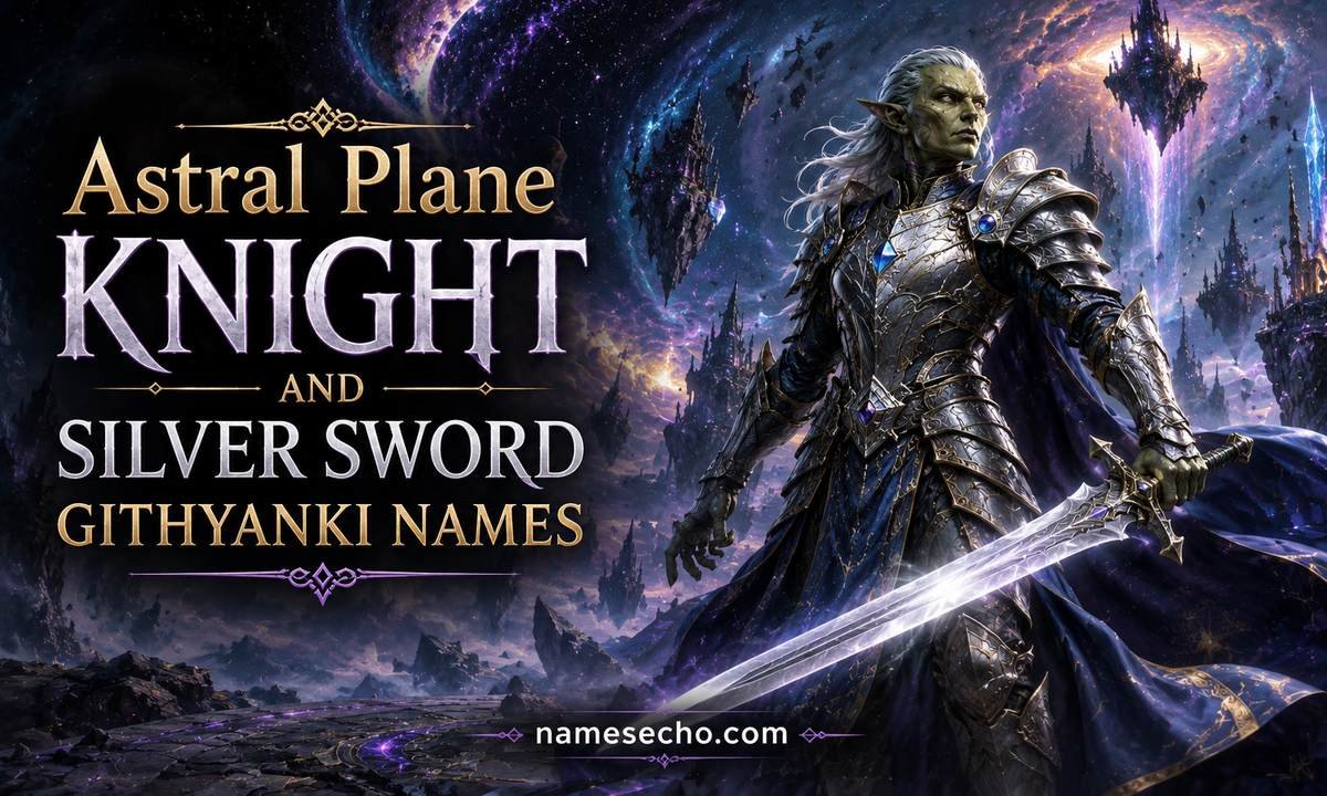 Astral Plane Knight and Silver Sword Githyanki Names