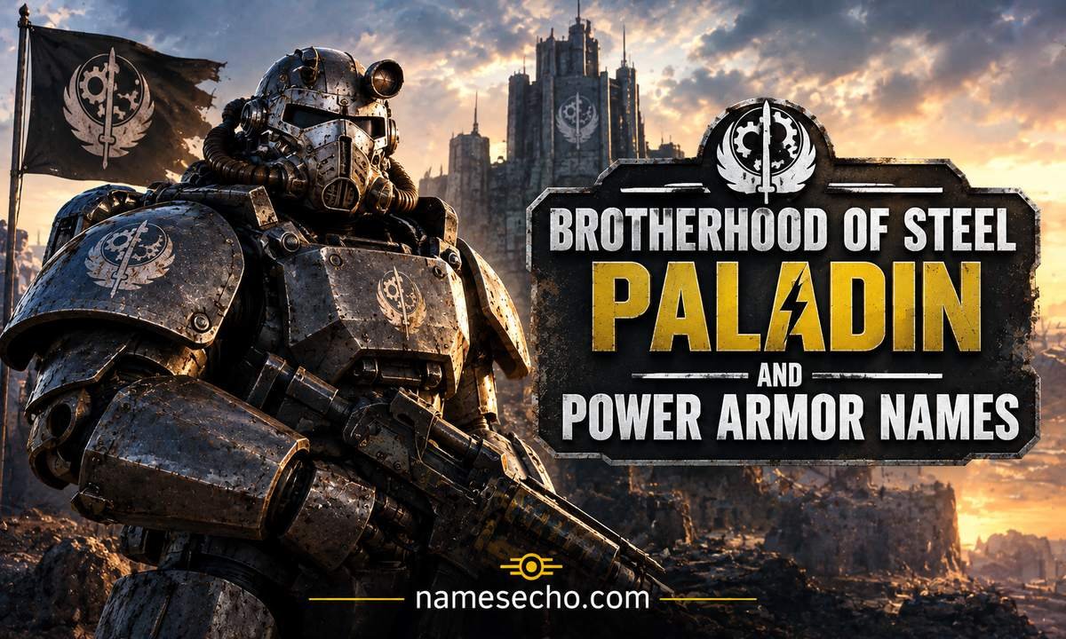 Brotherhood of Steel Paladin and Power Armor Names
