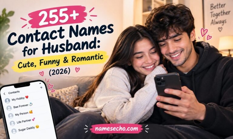 255+ Contact Names for Husband: Cute, Funny & Romantic (2026)