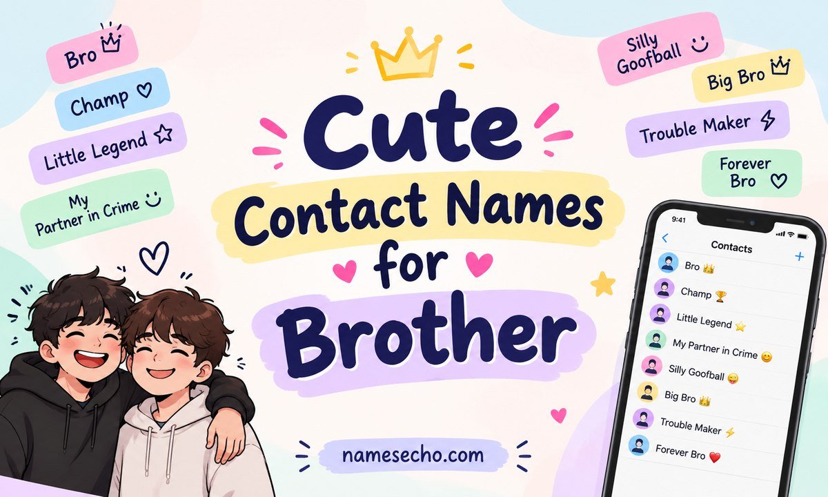 2. Cute Contact Names for Brother