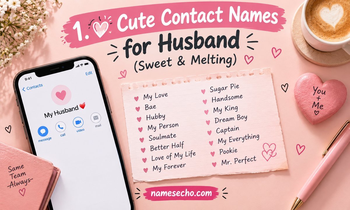 Cute Contact Names for Husband (Sweet & Melting)