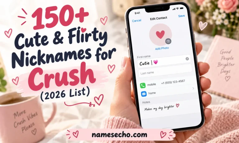 150+ Cute & Flirty Nicknames for Crush (2026 List)