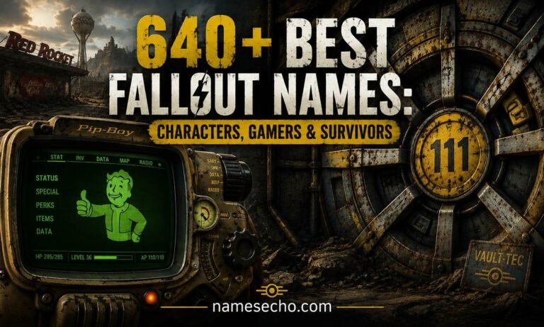 640+ Best Fallout Names: Characters, Gamers & Survivors