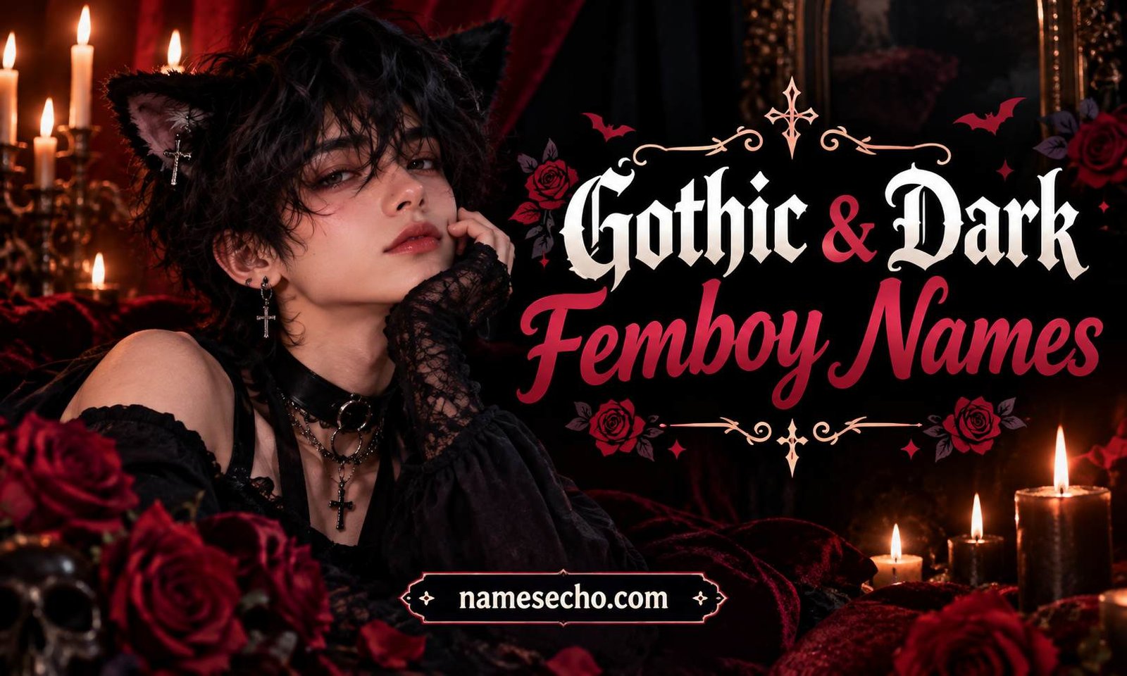 🖤 Gothic & Dark Femboy Names