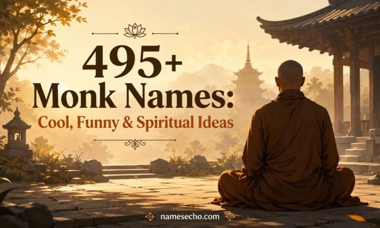 495+ Monk Names: Cool, Funny & Spiritual Ideas
