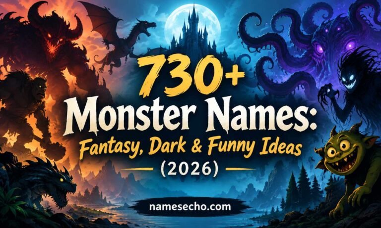 730+ Monster Names: Fantasy, Dark & Funny Ideas (2026)