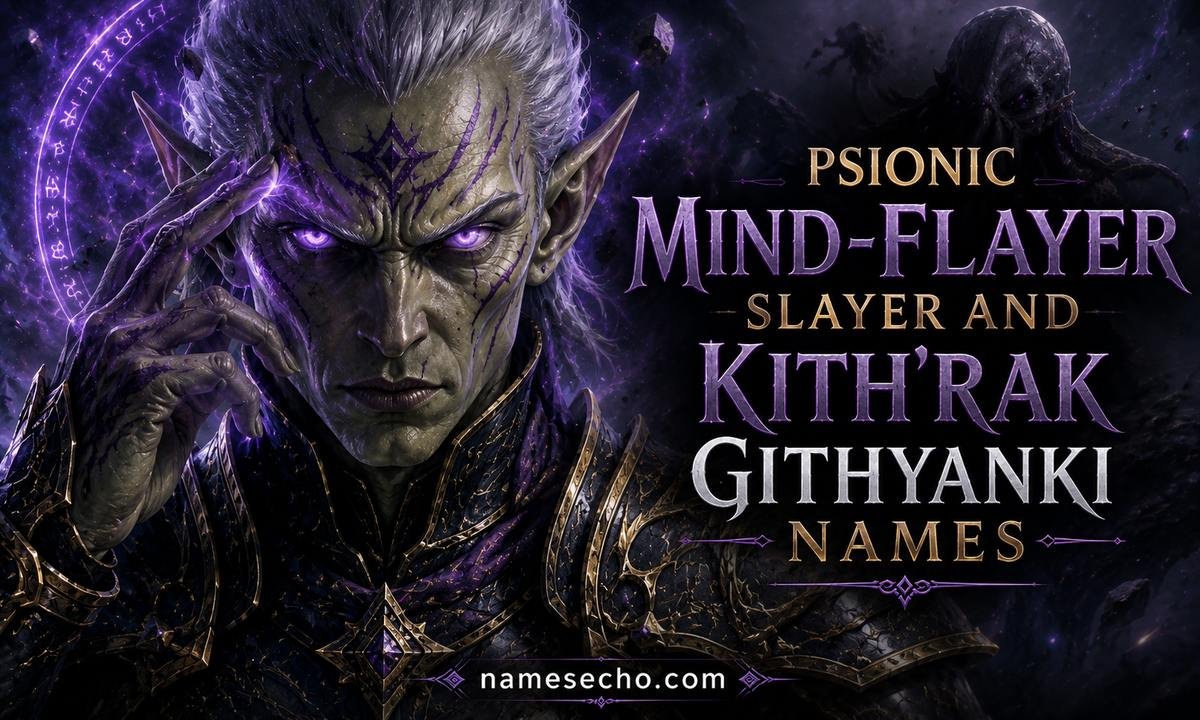 Psionic Mind-Flayer Slayer and Kith'rak Githyanki Names