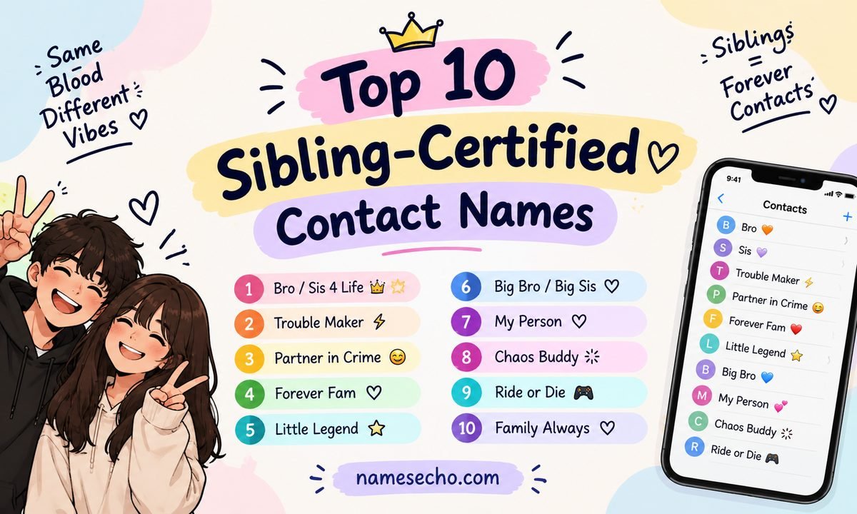 Top 10 Sibling-Certified Contact Names