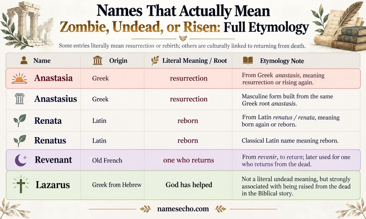 Names That Actually Mean Zombie, Undead, or Risen: Full Etymology