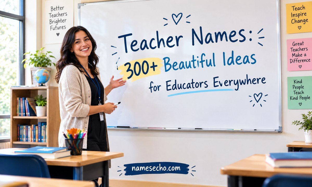 Beatiful Name Teacher Names: 300+ Beautiful Ideas for Educators Everywhere