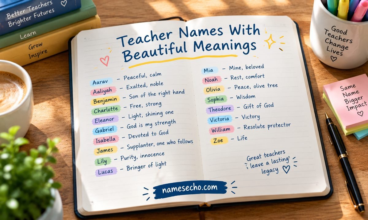 Beatiful Name Teacher Names: 300+ Beautiful Ideas for Educators Everywhere